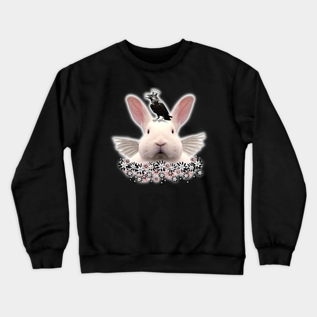 BUNNY and the RAVEN Crewneck Sweatshirt by SquishyTees Galore!